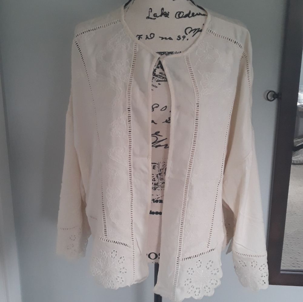Kimono style open front shirt